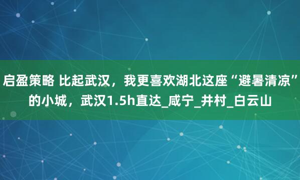 启盈策略 比起武汉，我更喜欢湖北这座“避暑清凉”的小城，武汉1.5h直达_咸宁_井村_白云山